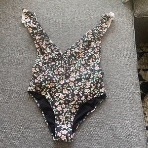 One piece cheeky low cut bathing suit